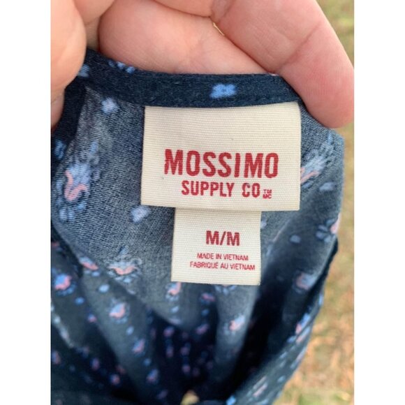 Mossimo Dress Fit and Flare Juniors Size Medium Blue Pink Casual G2 - Picture 6 of 6